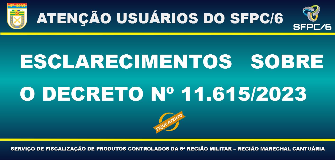 Aviso importante aos usuários do SFPC/6.